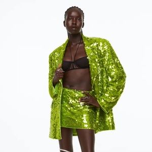 Oversized Sequin Blazer from H&M x Metaverse Collection